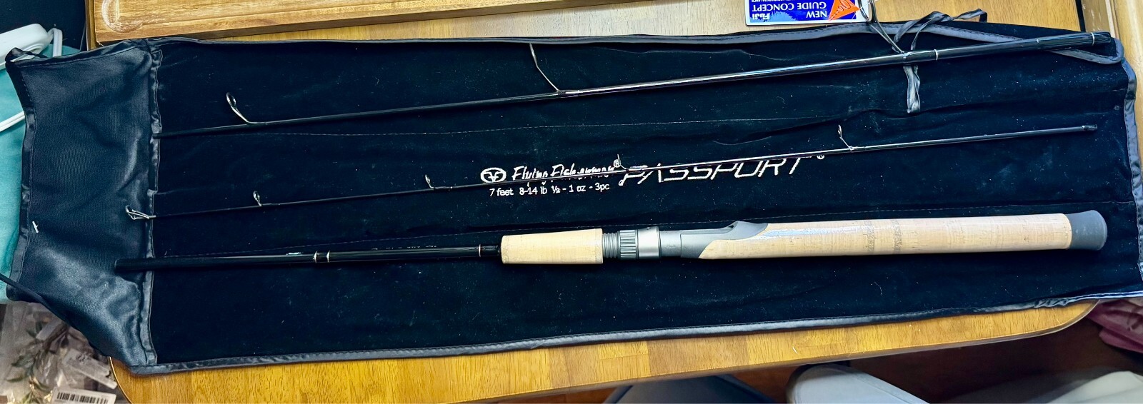 Passport Flying Fisherman Spinning Fly Fishing Rod, 3 pcs, 8-14 lbs, 1/2-1 oz