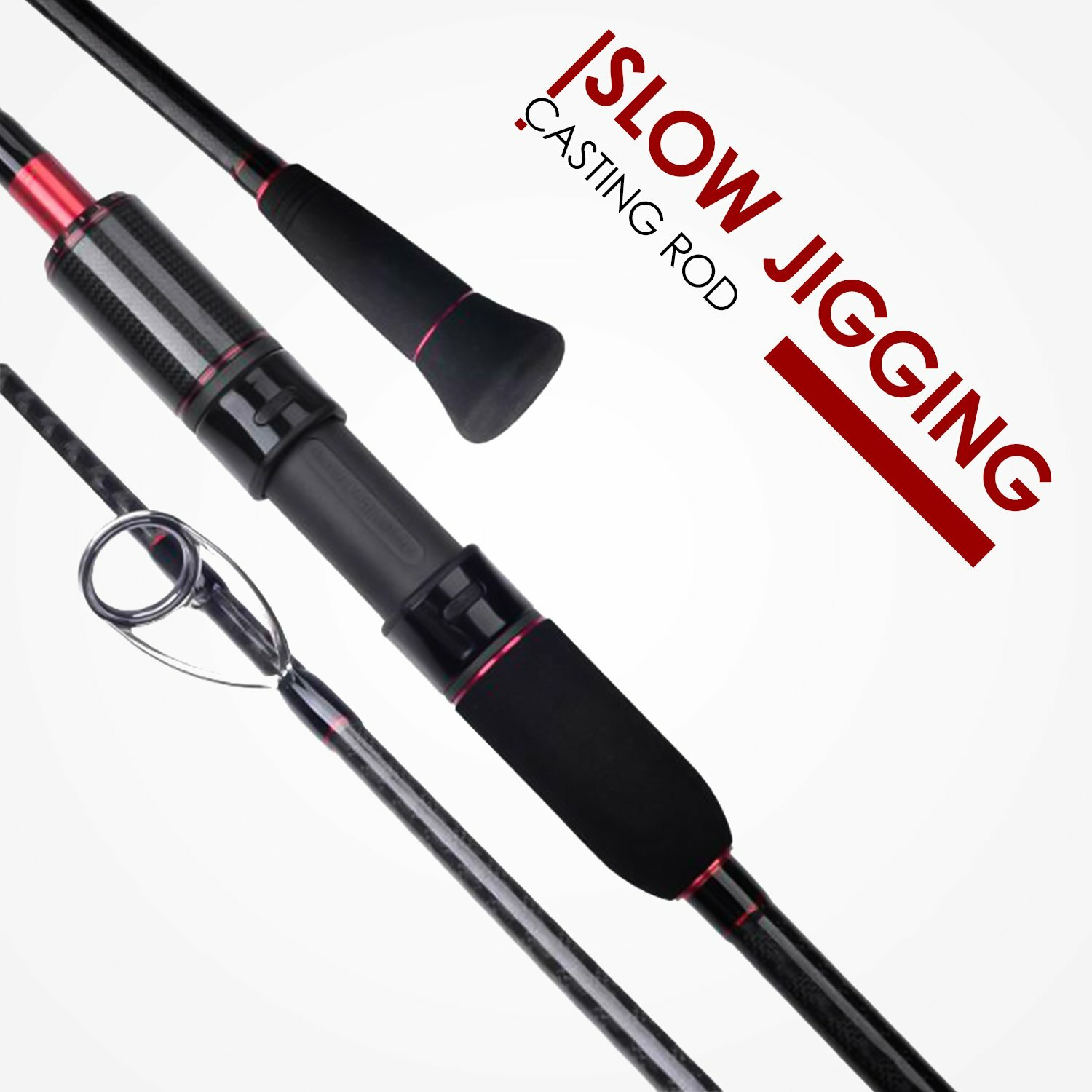 Slow Pitch Jigging Rod 100% Toray Carbon – Casting Spiral Fuji Guides Saltwater