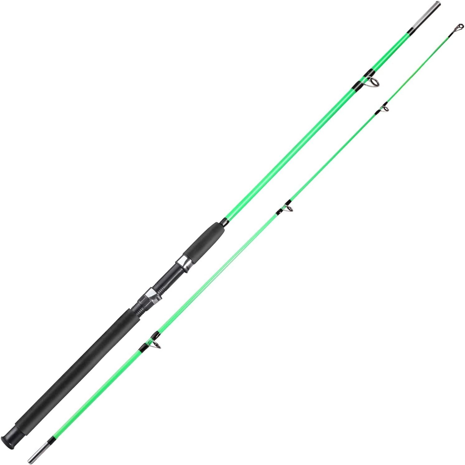 Fast Action Fishing Rod for Catfish and Salmon, 3.9 Ft Glass Fiber Spinning Pole