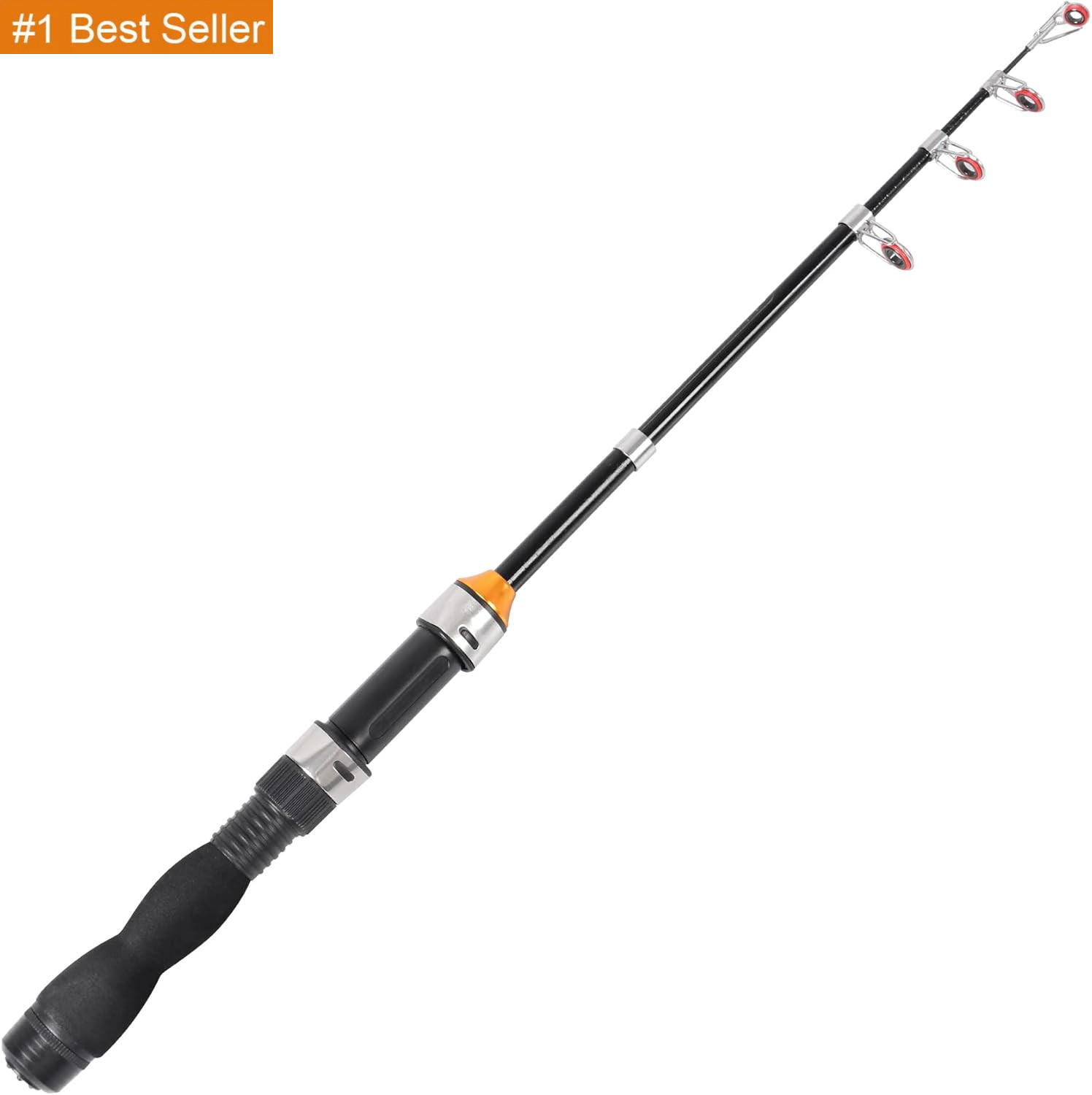 Telescopic Collapsible Extendable Fishing Rod for Saltwater and Freshwater, Ligh