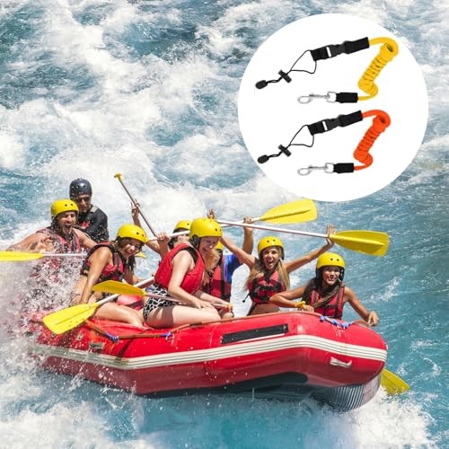 2 Pcs Kayak Paddle Leash, Kayak Leash Fishing Rod Paddle Leash, Stretchable