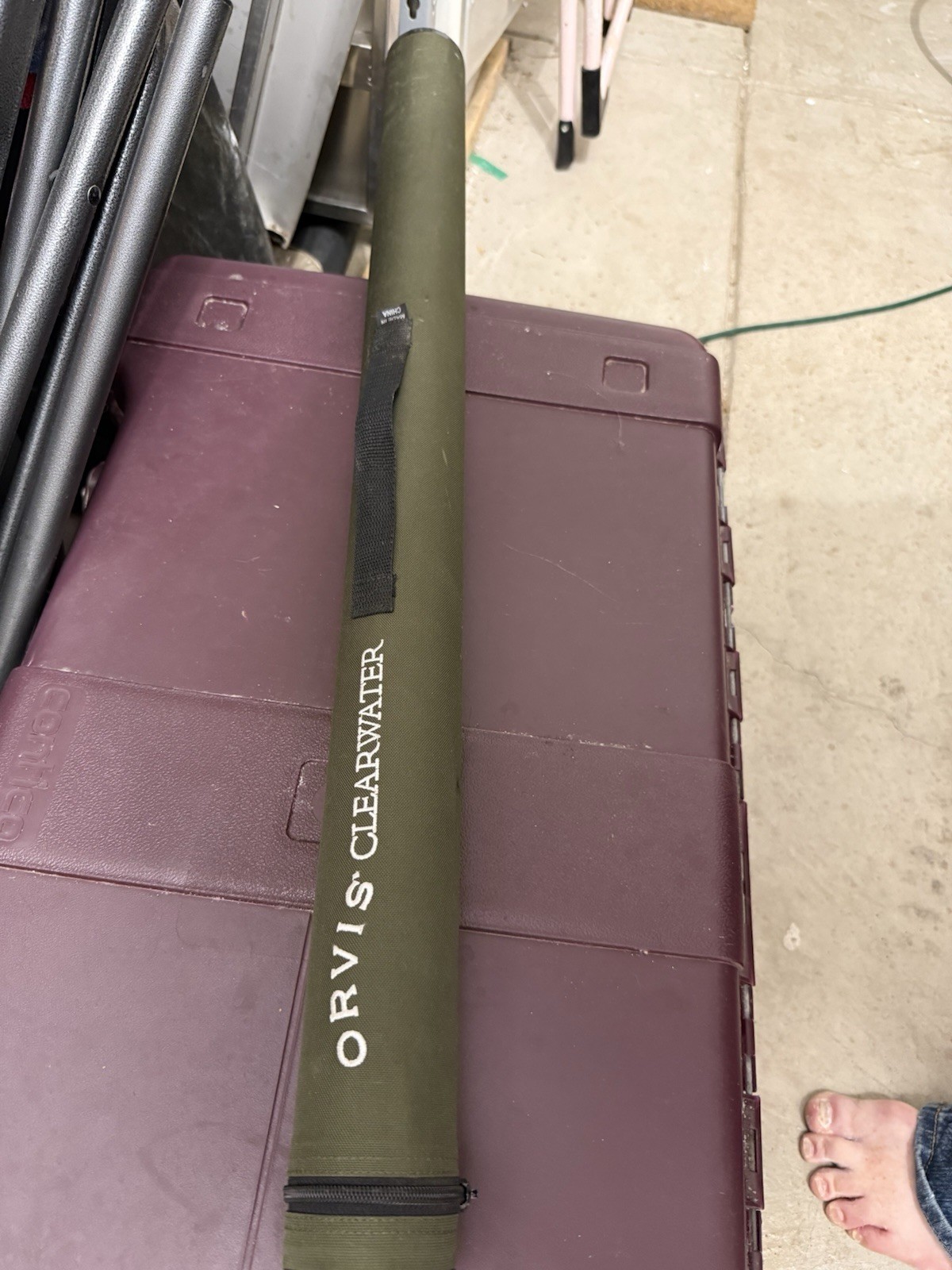 Orvis Clearwater 906-4pc Fly Rod 9′ 6wt Fast Graphite 4pc Green w/Tube
