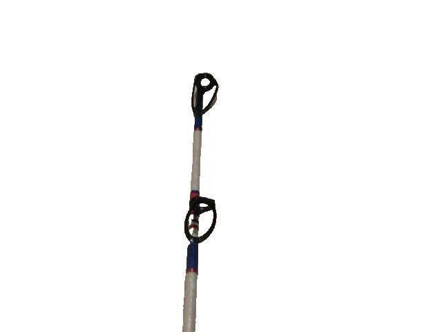 CUSTOM CONVENTIONAL BOAT ROD 7′ RED WHITE BLUE PEARL MARBLE 25-50 LB TURBOS NEW