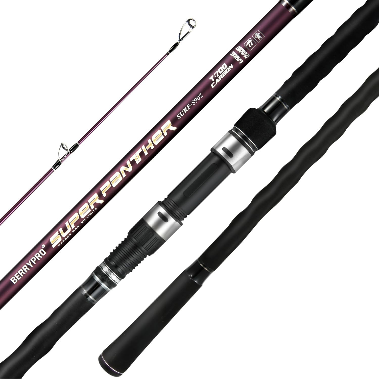 Berrypro Surf Spinning Rod Surf Casting Fishing Rod Carbon Fiber Travel Fishing