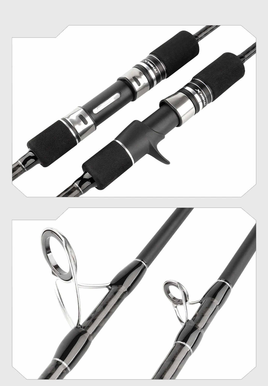 Boat Fishing Rod 3 Section Carbon Portable Travel Slow Jigging Rod Fast Spinning