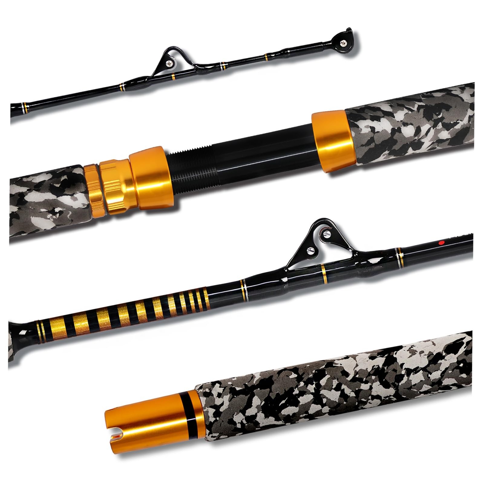 1-Piece Saltwater Offshore Trolling Rod 6-Feet Big Game Rod Conventional Boat…