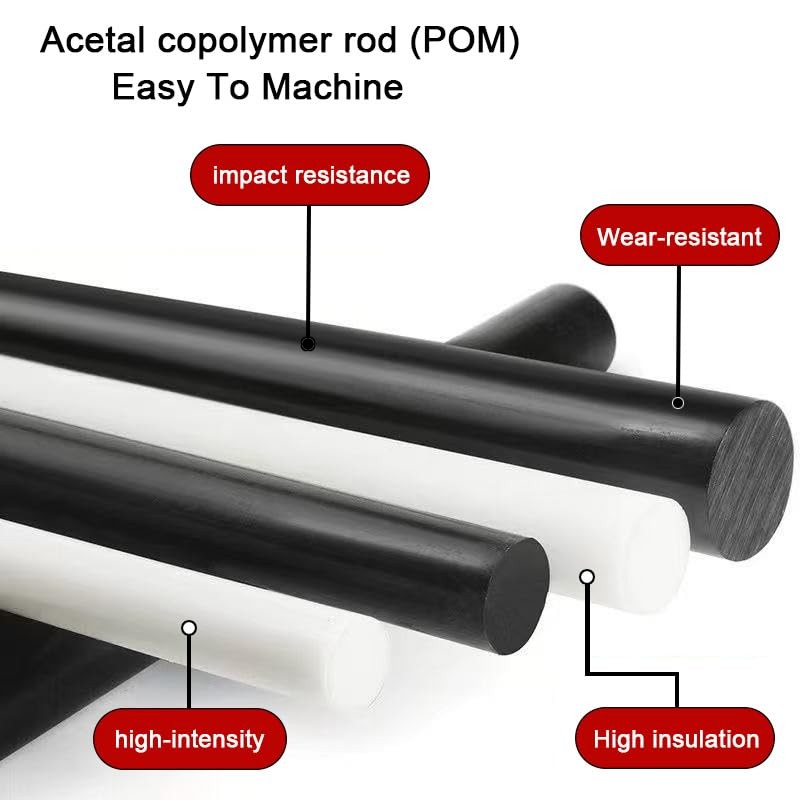 2Pack Round Acetal Copolymer Rods – 3/4 -Inch Diameter and 12-Inch Length Opa…