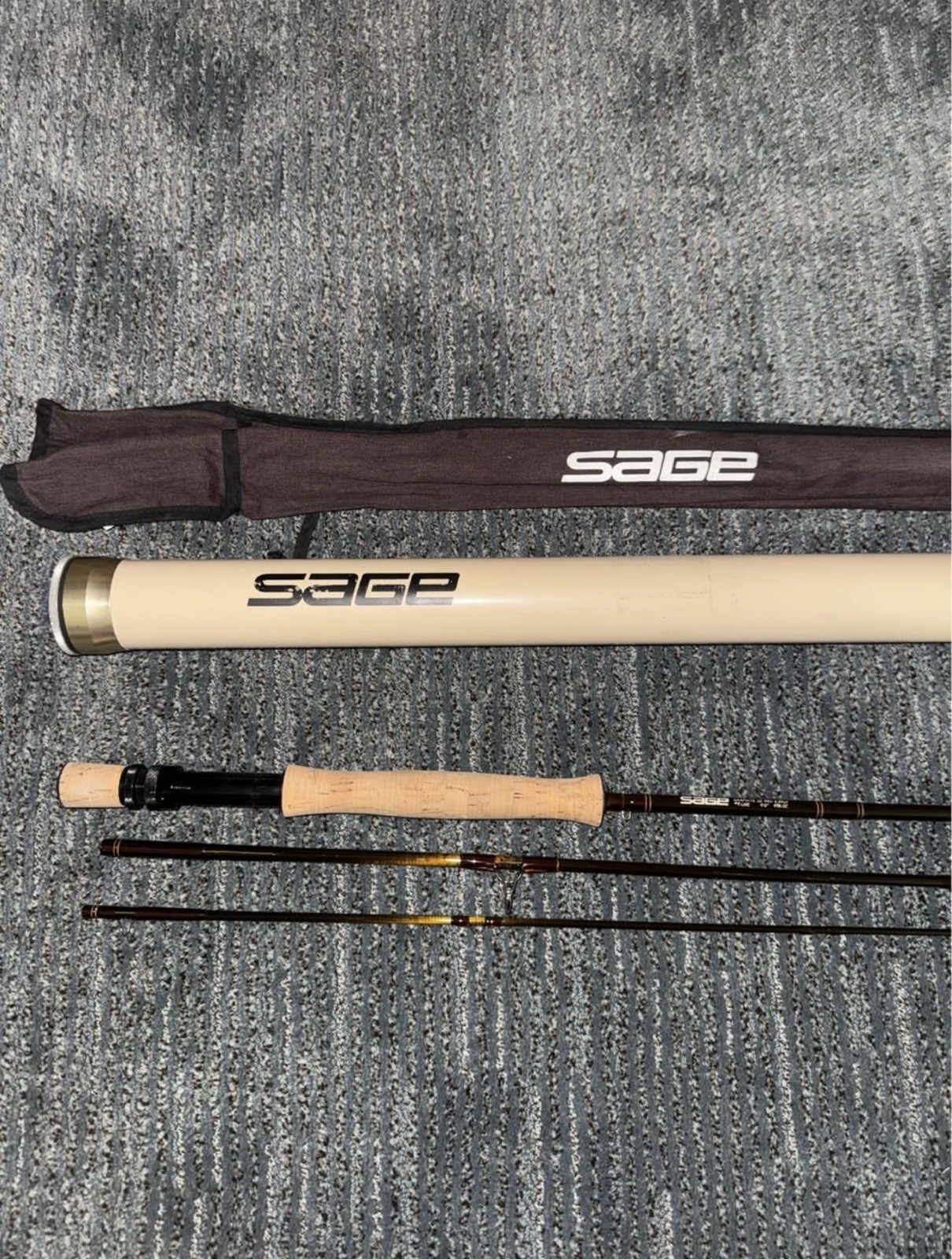 Vintage Sage Graphite III 990-3 RPLX Fly Rod 9’ 9wt 3pc w/ Tube & Sock