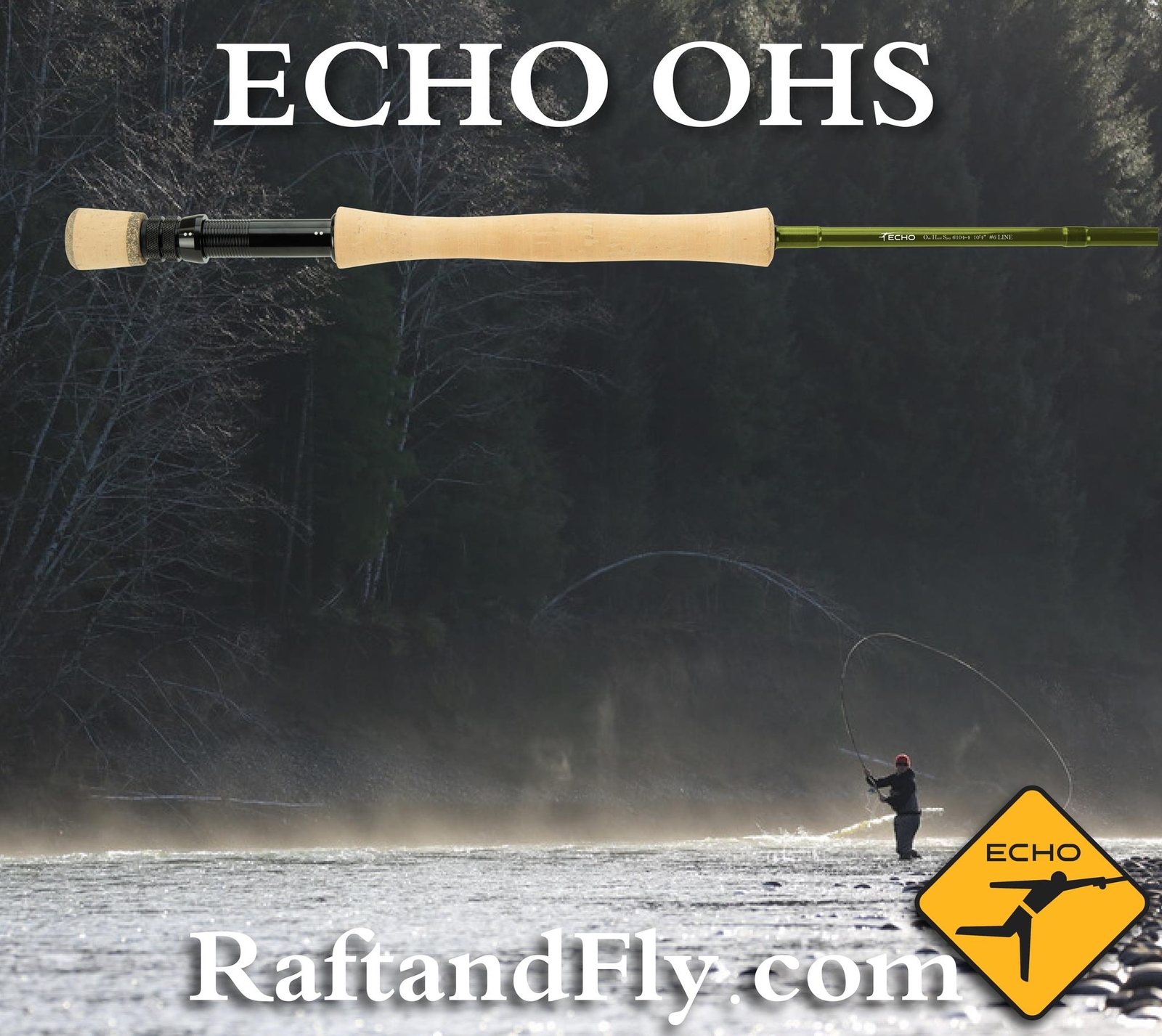 Echo OHS 6wt 10’4″ One Hand Spey Fly Rod – Lifetime Warranty – Free Shipping