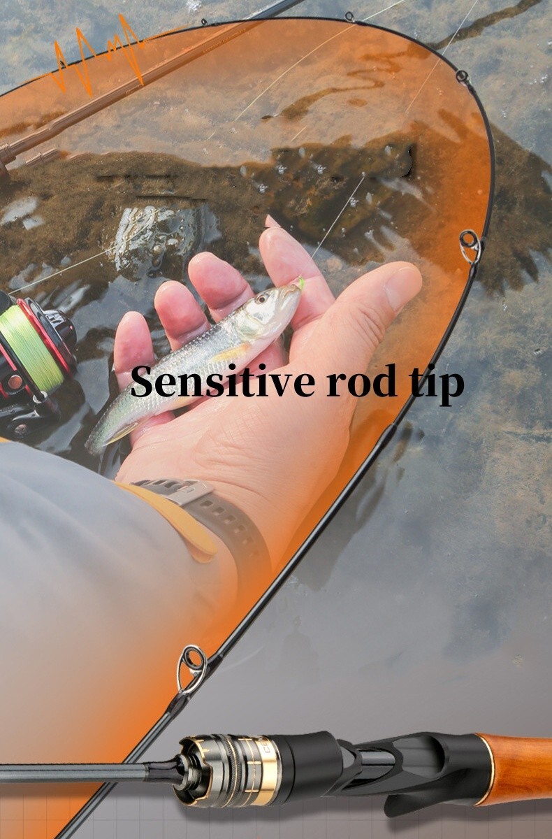 Portable Fishing Rods 5.6ft 6ft Spinning Casting Rod Carbon Fiber Rod Bass Pole