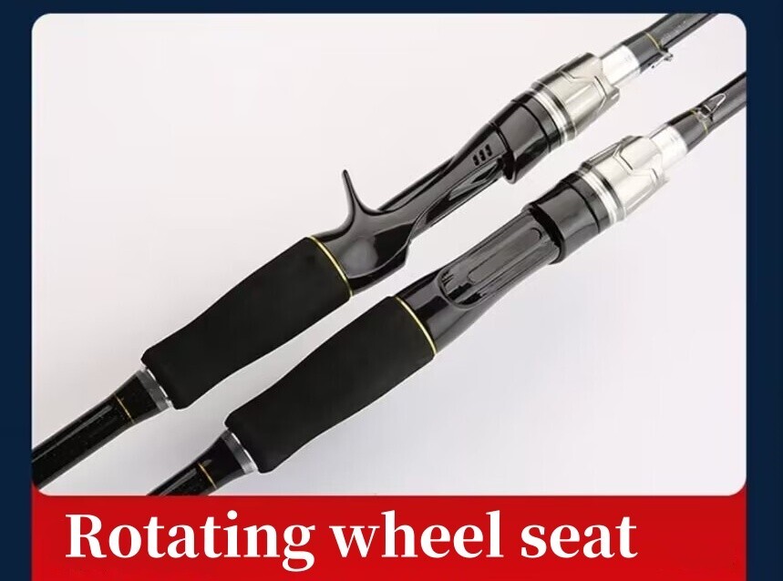 1.65M/1.8M Carbon Fiber Fishing Rod Spinning Casting Fishing Rod Pole 2 Sections