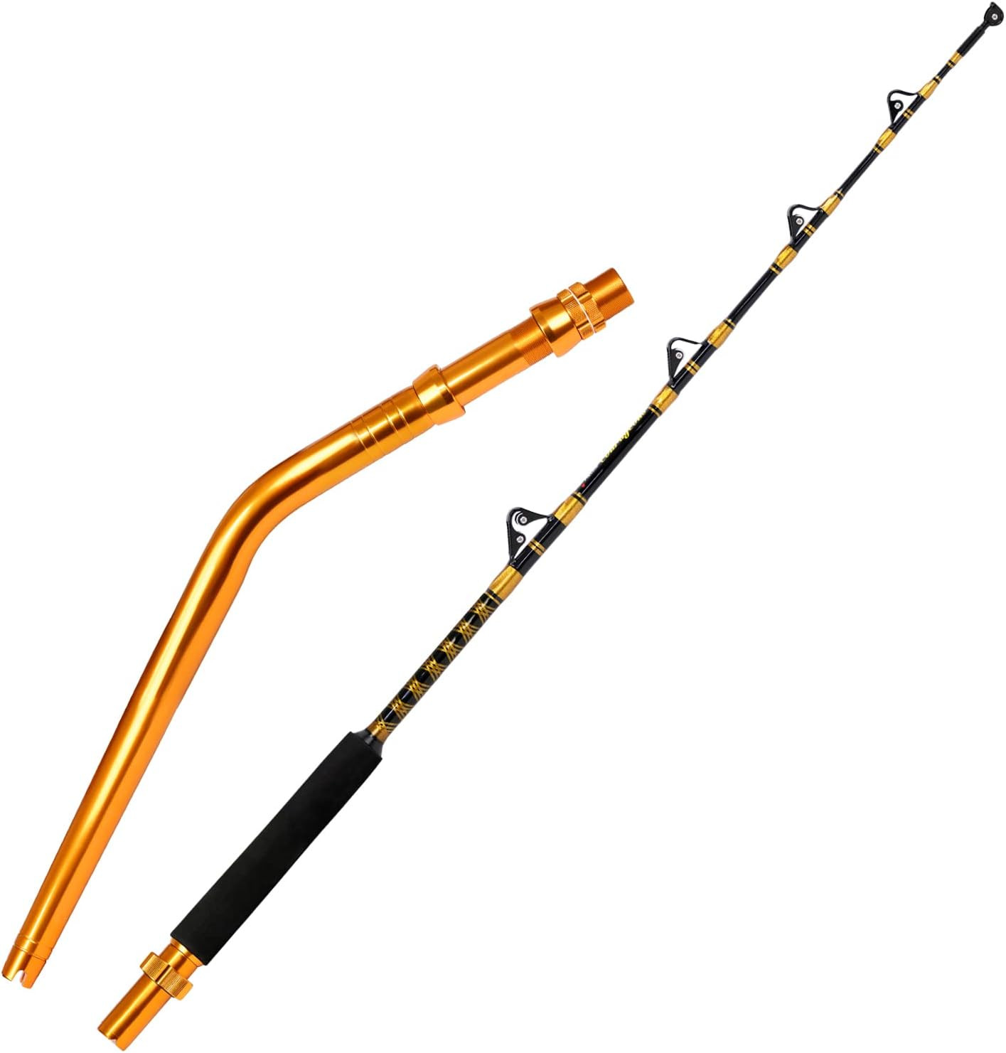 Saltwater Trolling Rod 2PC Bent Butt Offshore Deep Sea Big Game Boat Fishing Pol