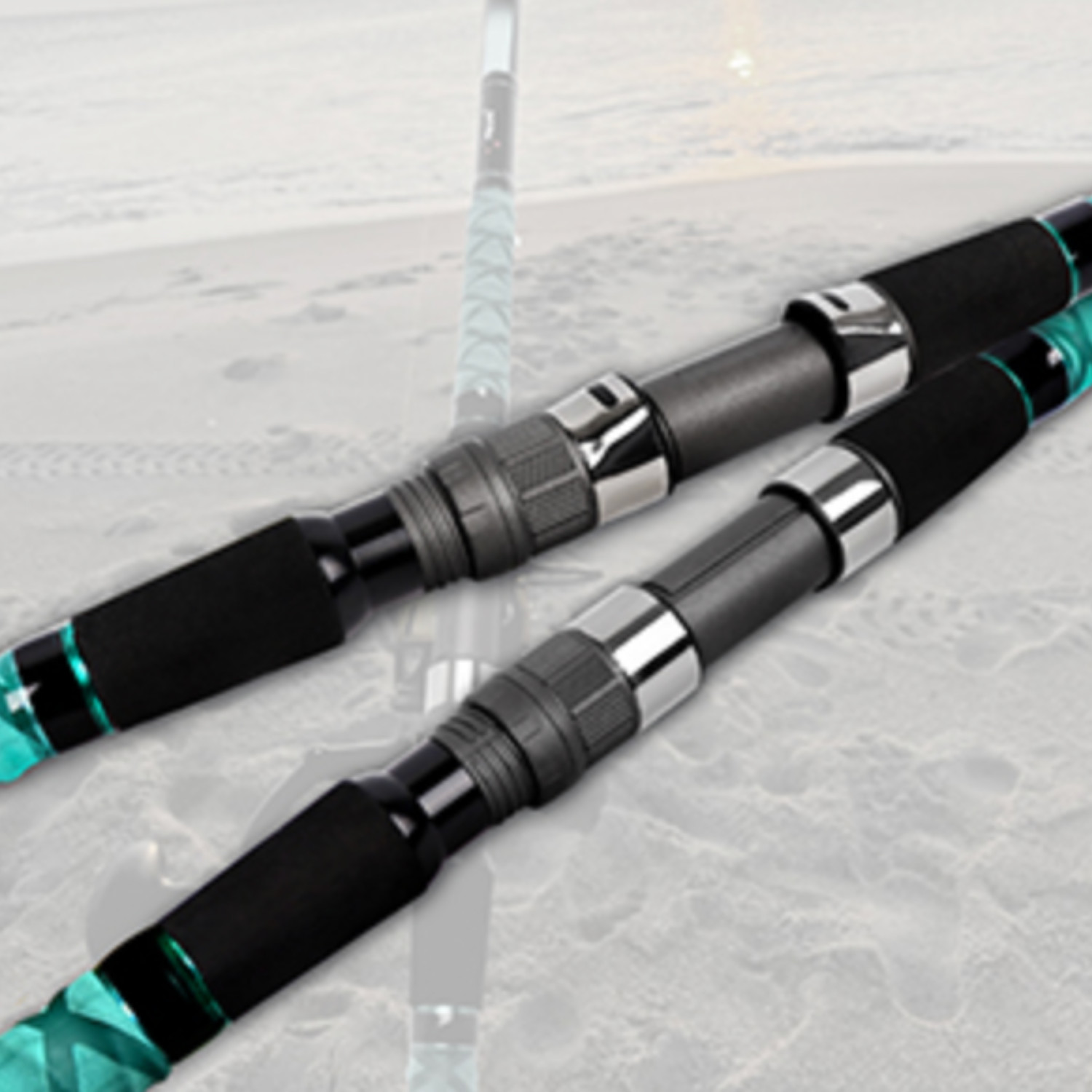 Fiblink 9FT Carbon Fiber Travel Surf Fishing Rod 4-Piece Spinning Saltwater