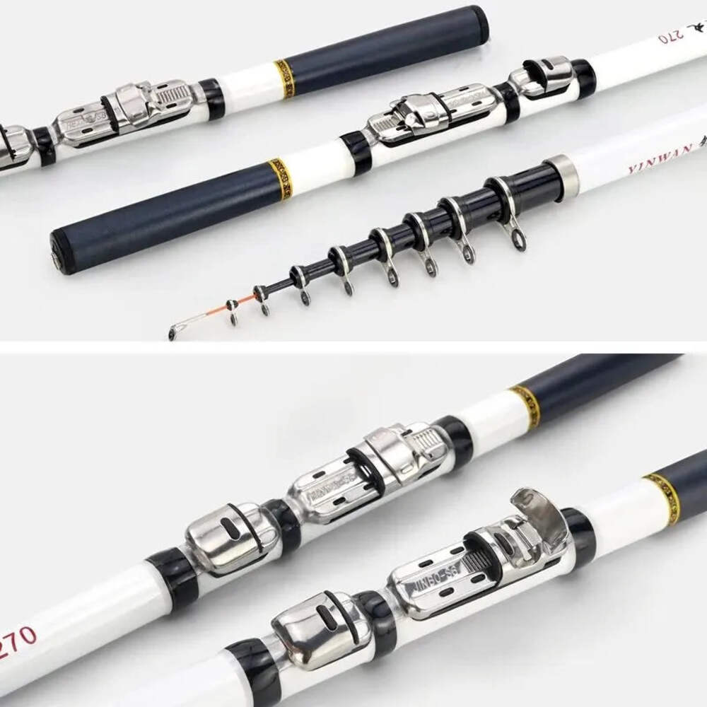 1.8m/2.1m/2.4m/2.7m/3.0m Telescopic Rock Fishing Rod Spinning Fly Carp Feeder Ca