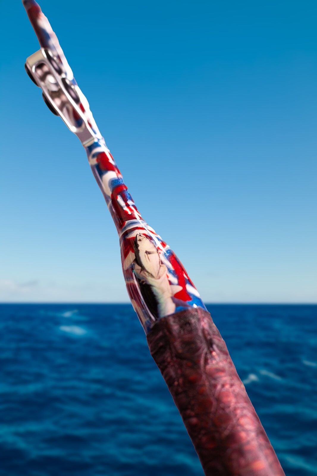 Custom Fishing Rod, Real Crocodile Skin Grips, Awesome Paint Job, ADJUSTABUTT – 