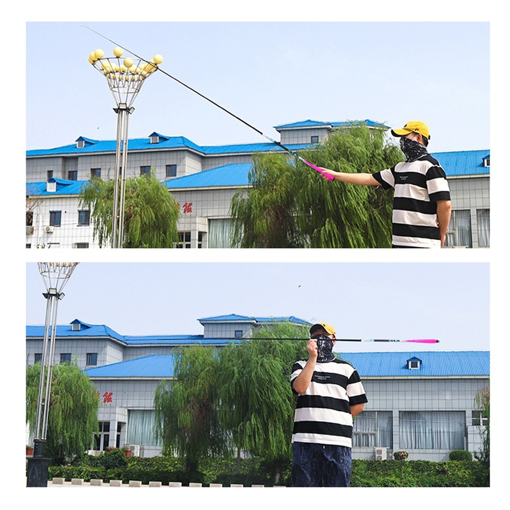 Travel Friendly Carbon Fiber Fishing Rod 1 5m to 6 30m with Multi Strand Rope