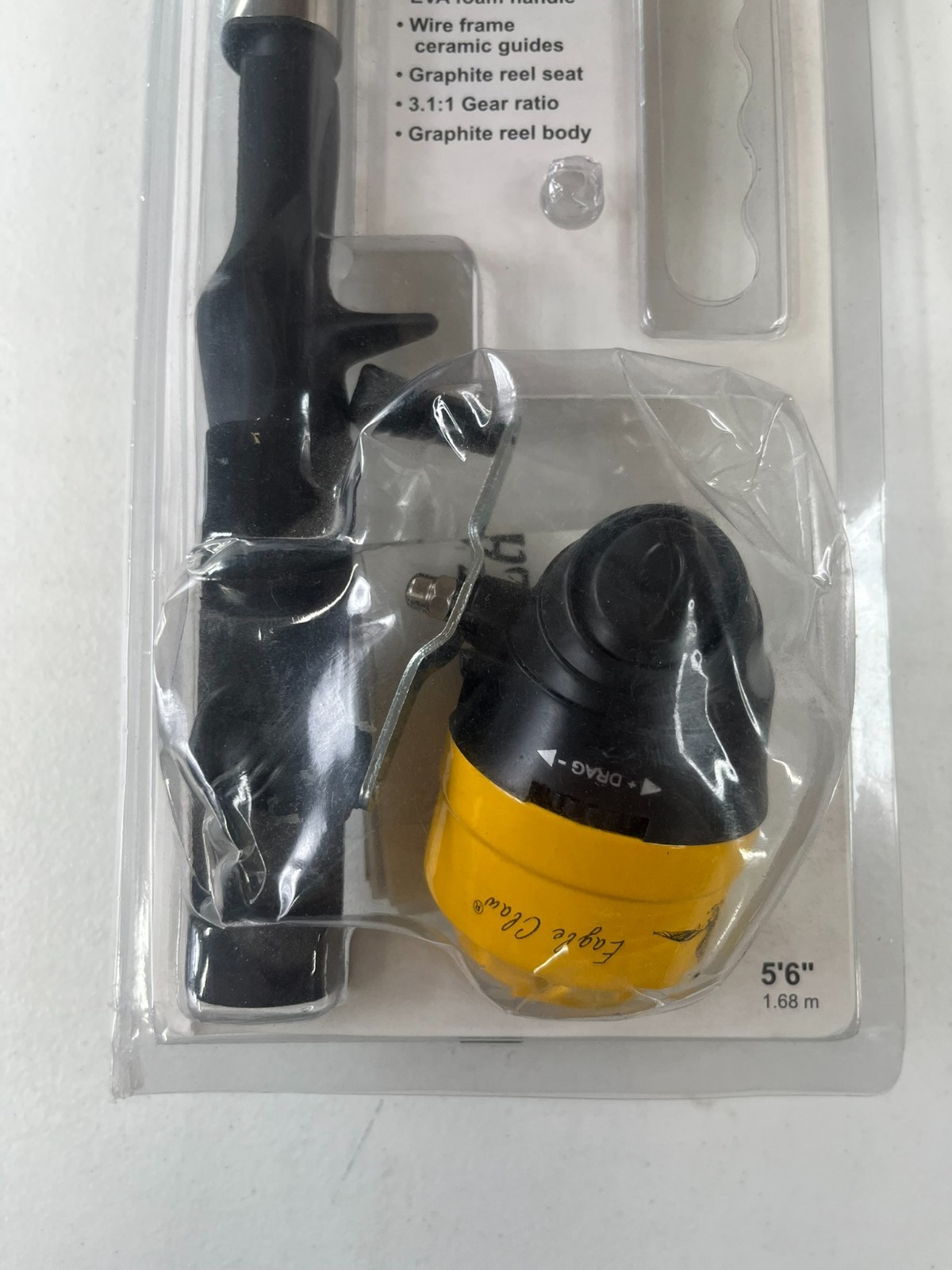 EAGLE CLAW “PACK IT” Telescoping Spincast FISHING Reel And Rod Combo NEW