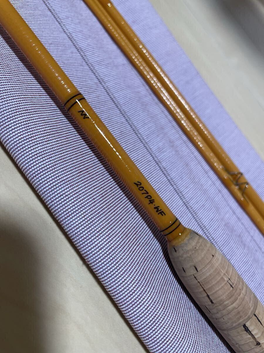 Mario Wojnicki 207P4-WF 3pc 2tip 6’9 #4 glass rod, fully original