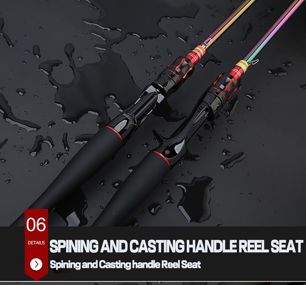 Spinning Casting Lure Fishing Rod 1.65m 1.8m Carbon Fiber Pole Lure Weight 8-25g