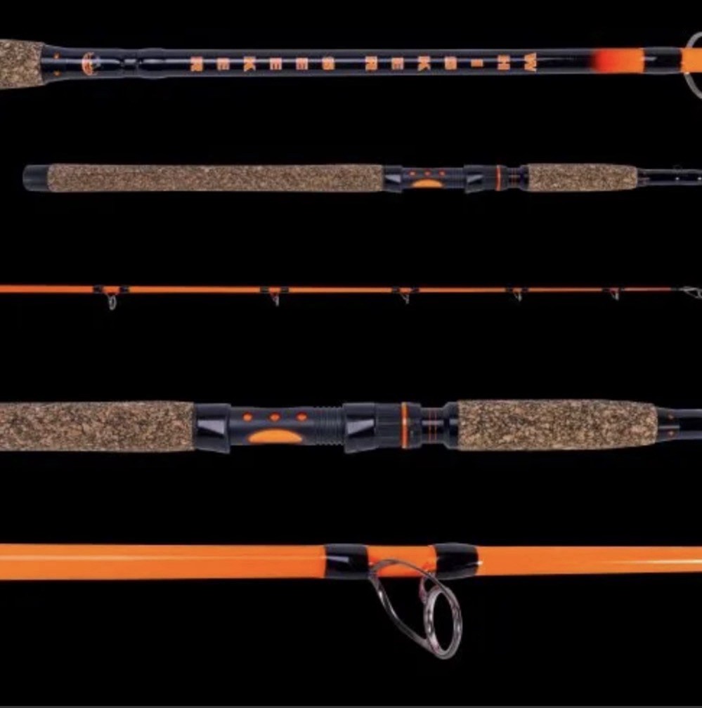 Whisker Seeker Catfish Casting Rod GFX2 Orange 7’6” 2-piece MH