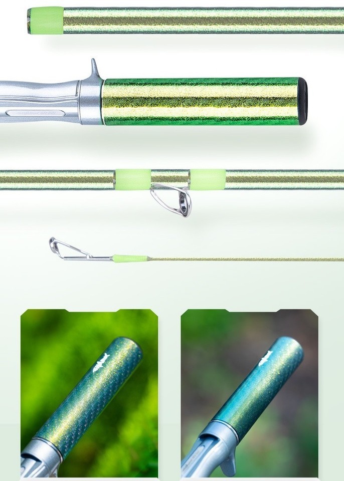 Portable Fishing Rods Carbon Fiber Spinning/casting Rod Carp 4 Sections Travel