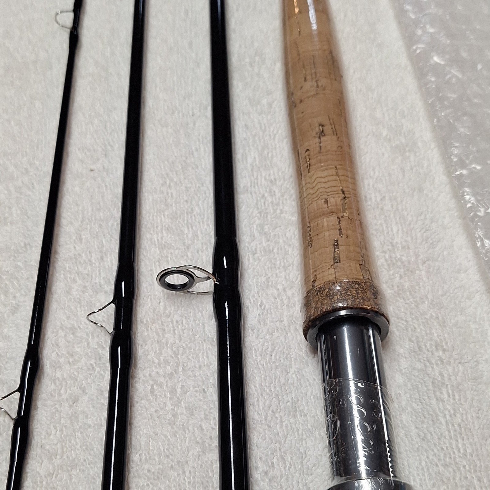 Premium Fishing Rod 4-Section 9′ , 5/6wt Black Carbon Fiber Graphite Fly Rod