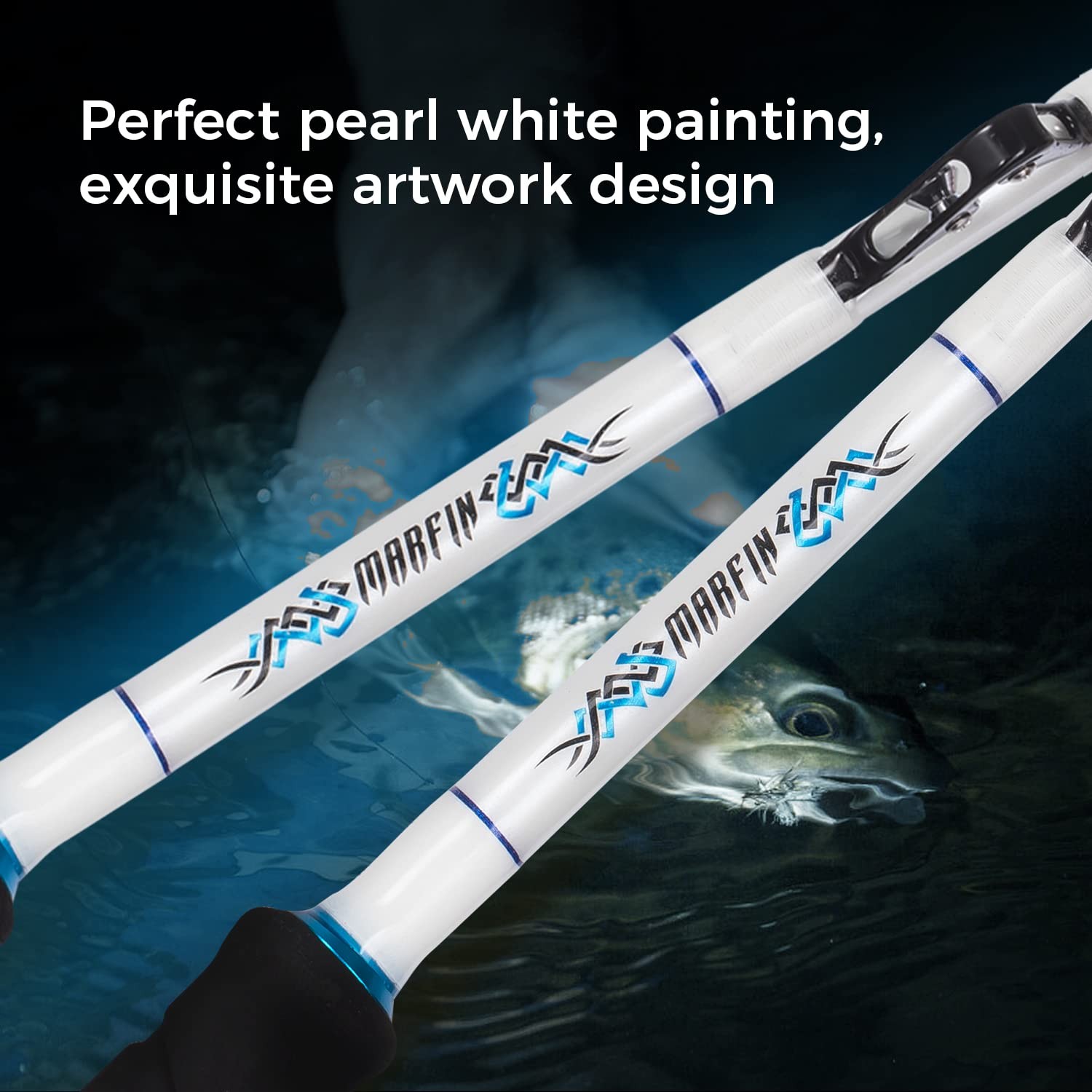 FISHAPPY Saltwater Offshore Straight Butt Heavy Trolling Fishing Rod Big Game…