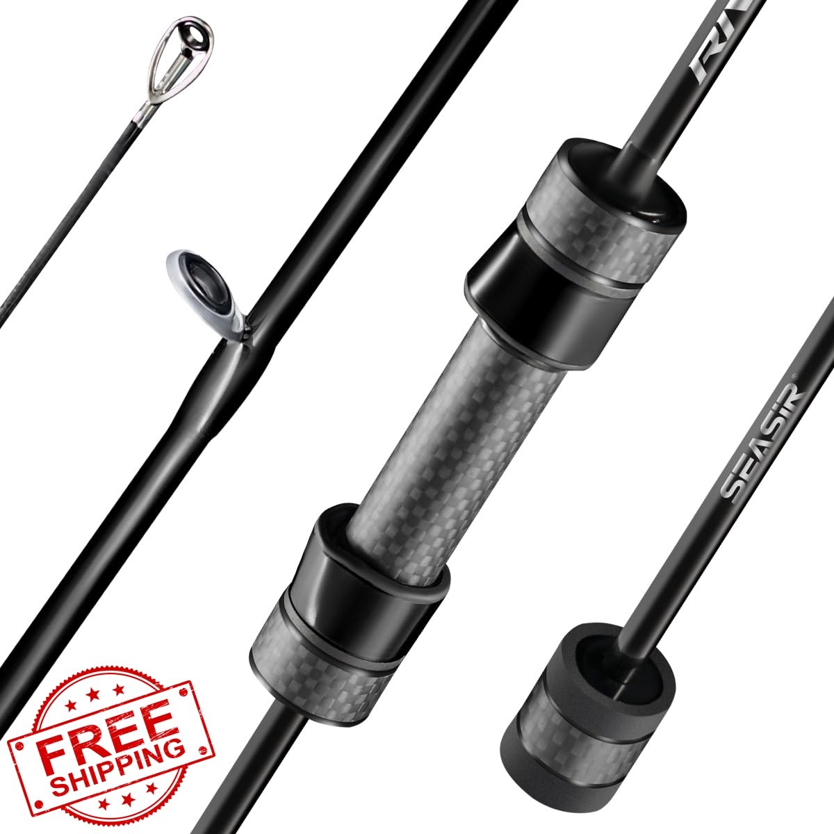 SEASIR Riveria Ultralight Fishing Rod, BFS Spinning Baitcasting Rod, 40T Carb…