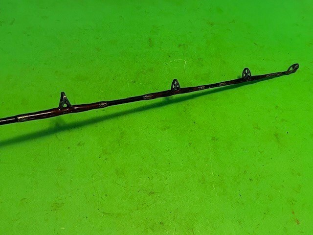 CUSTOM BUILT SABRE 6 FOOT 1 INCH 15 TO 50 POUND CLASS JIG STICK FISHING ROD FUJI