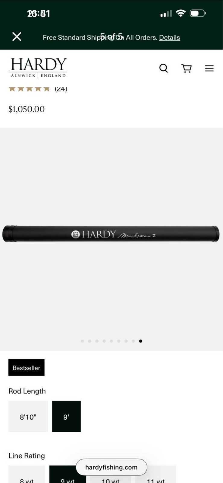 Hardy Marksman Z 9’ 9wt Fly Rod + Hardy Averon 9000 Reel – New/Unused