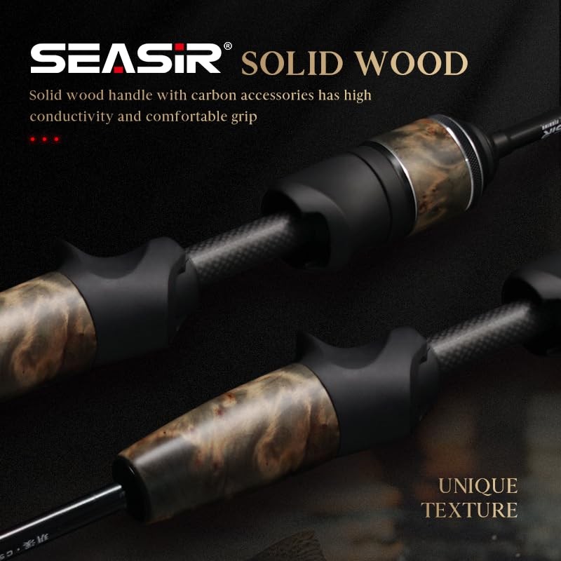SEASIR Stream Fishing Rod, Ultralight Spinning Rod Travel Bait Casting Rod, 2