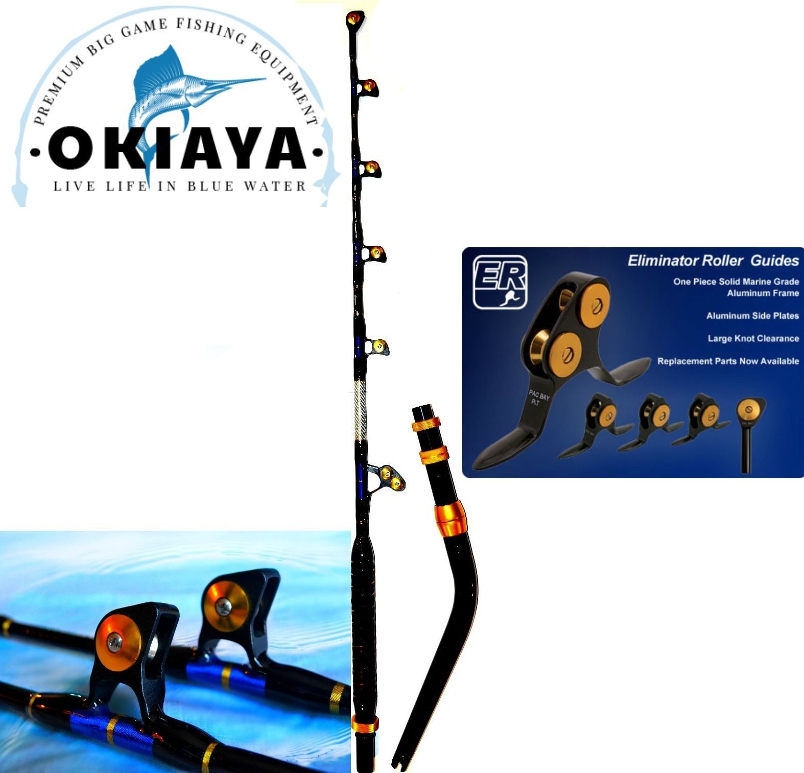OKIAYA PACBAY BENT BUTT 50-80lb PAC BAY VENOM PRO Rod For PENN OR TIAGRA SHIMANO