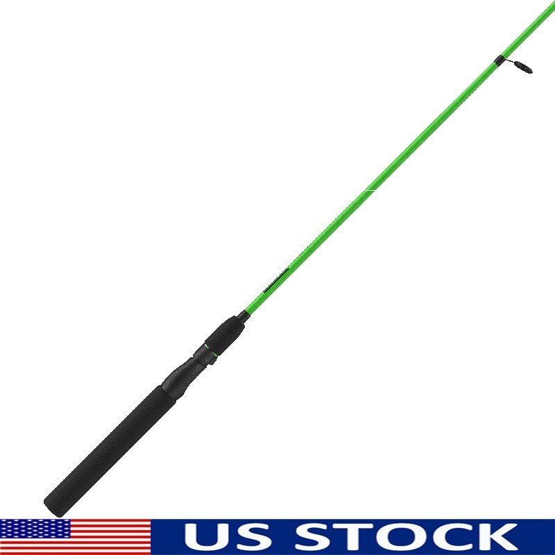 Durable 6ft Fiberglass Spinning Rod 2-Piece Medium-Light Fishing Pole EVA Handle