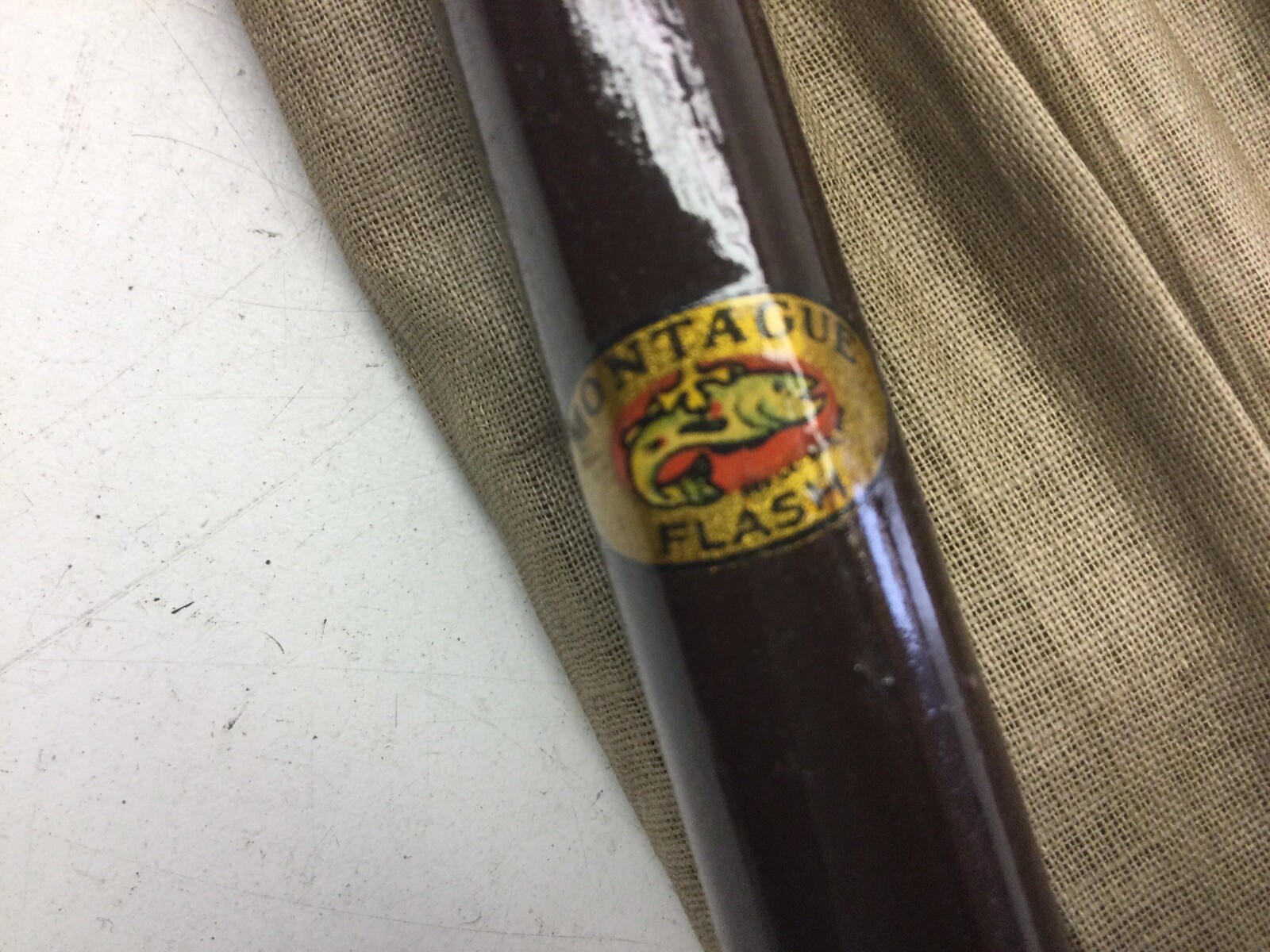 Montague Flash Two Piece Bait Casting Fishing Rod With Original Cloth Bag