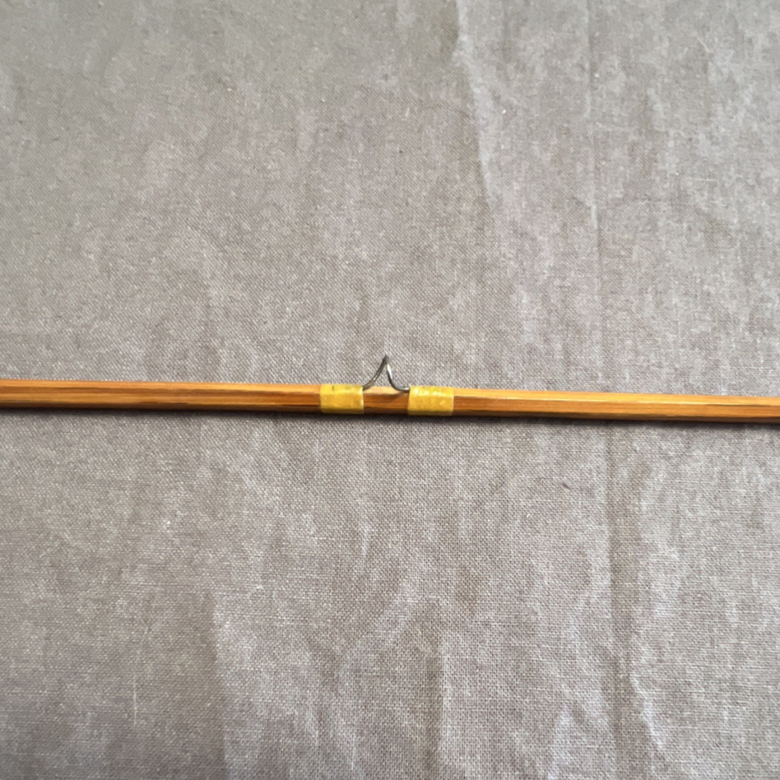 Bamboo Fly Fishing Rod 8ft 6in 4pc 6wt Cork Handle Cloth Bag Vintage