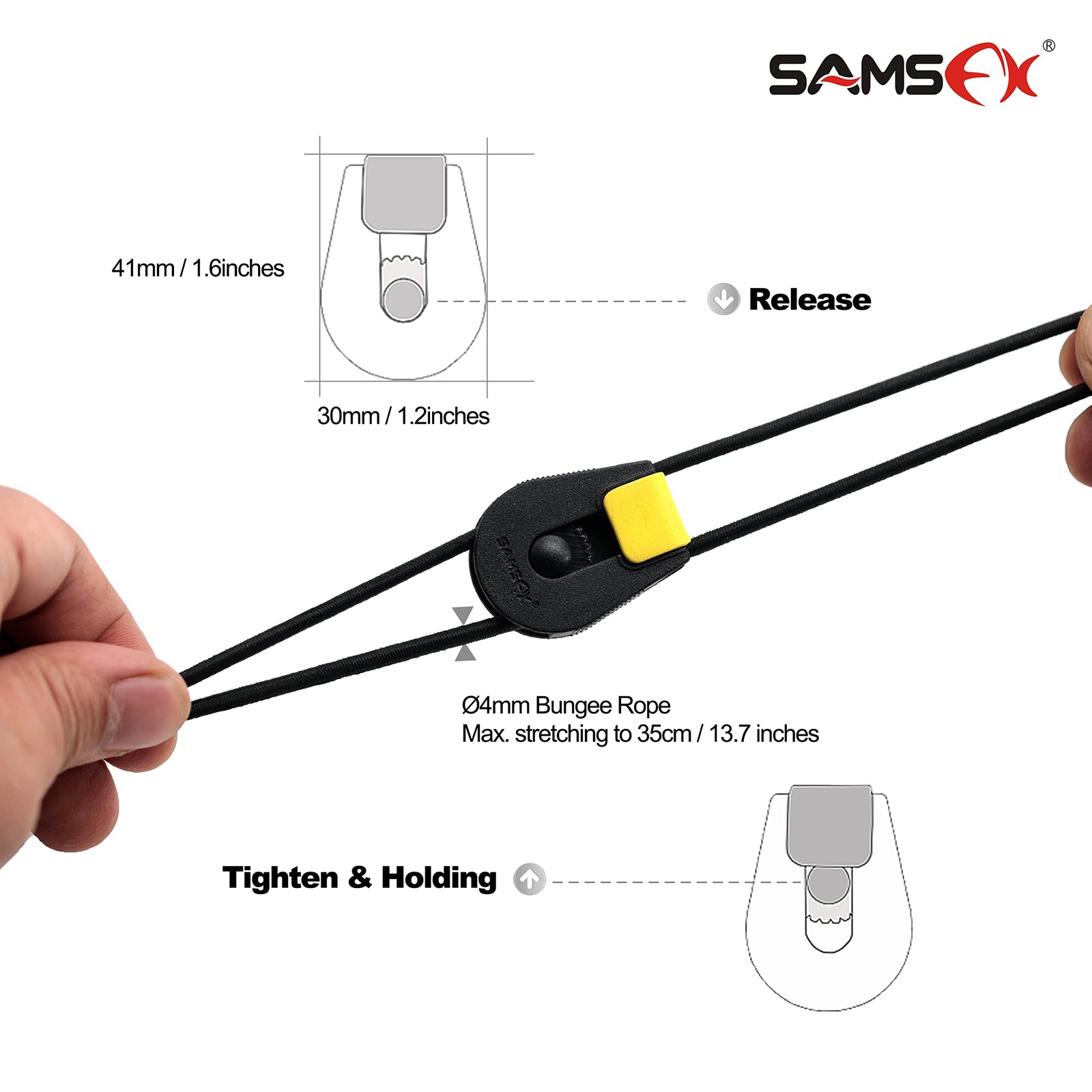 SAMSFX Fishing Rods Belt Stretchy Smart Adjustable, 8pcs, 4 Colors Mixed B
