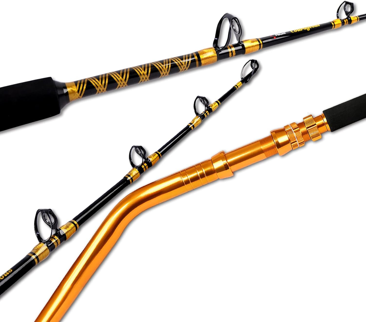 Saltwater Trolling Rod 2PC Bent Butt Offshore Deep Sea Big Game Boat Fishing Pol