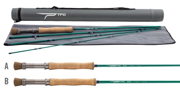 1 NEW TFO Blitz 9′ 9 Wt. 4 Piece Fly Rod TF 09 90 4 BZ FREE SHIPPING