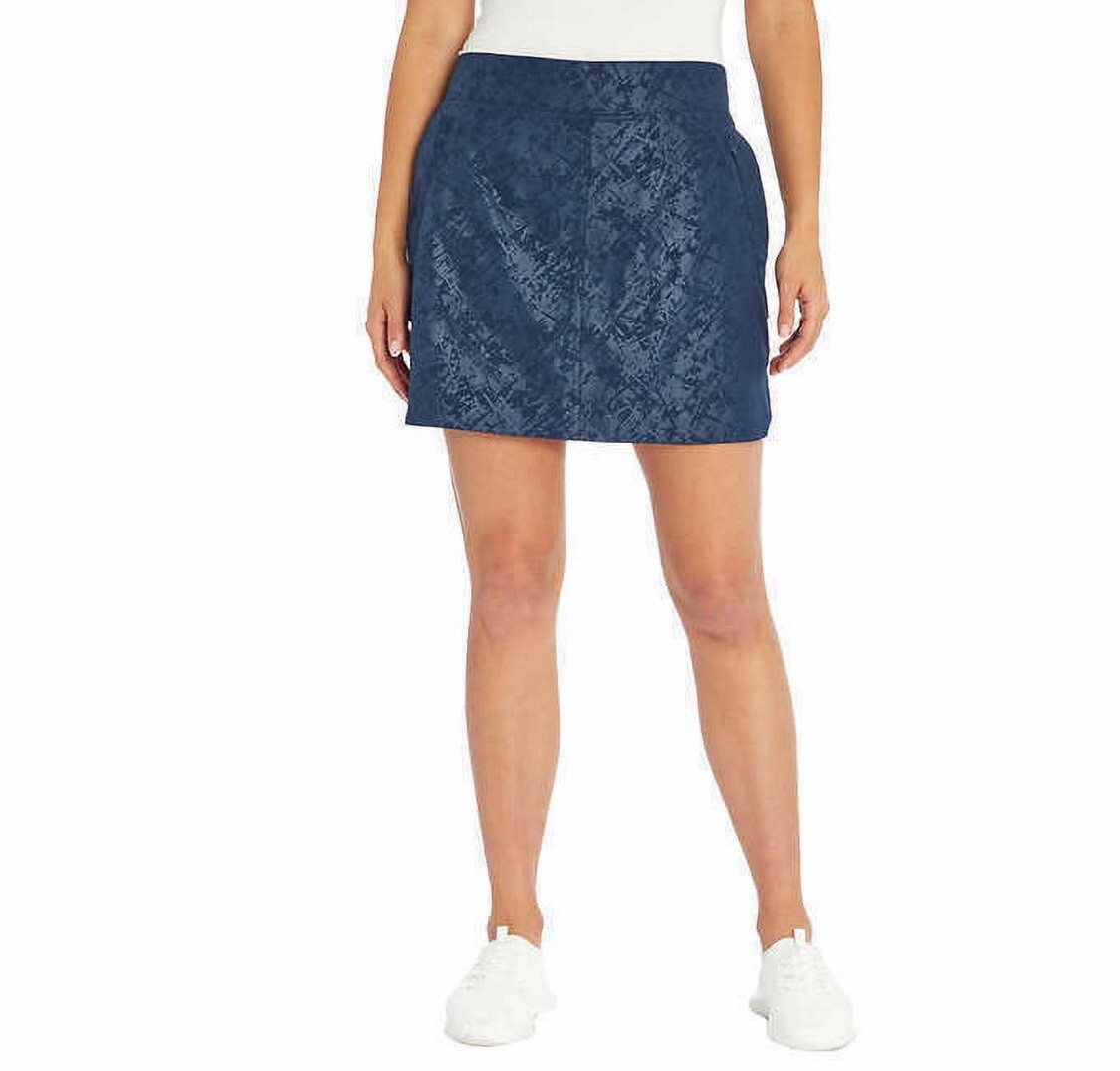 NWT Orvis Ladies Navy Shattered Glass Print Travel Skort, Size Medium