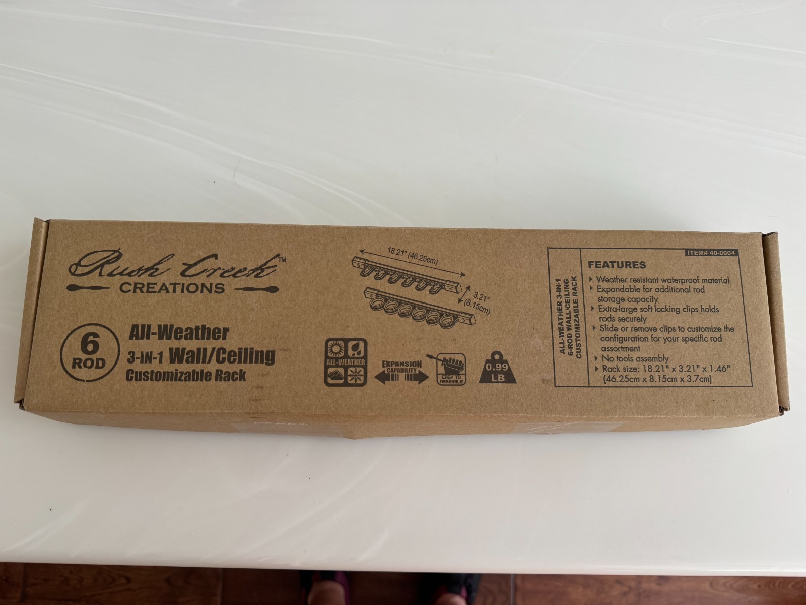 Rush Creek Creations 3-in-1 All-Weather 6 Fishing-Rod Storage Rack NIB