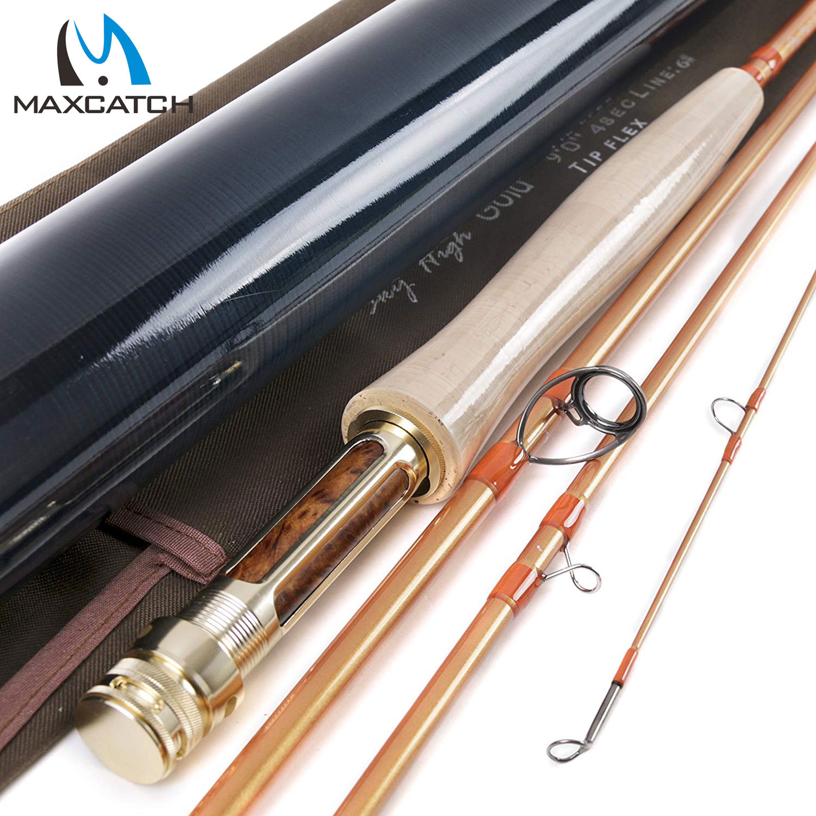 Maxcatch Skyhigh Gold Fly Fishing Rod 9ft 5/6/8wt IM12 Toray Carbon Tip Flex9.5