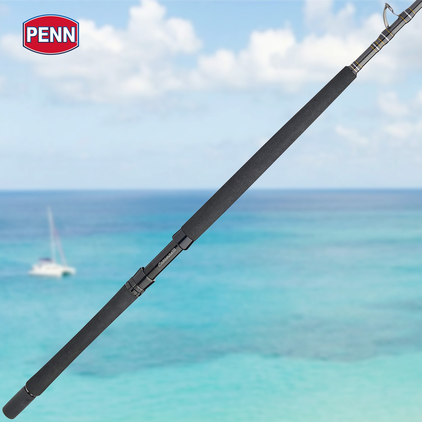 PENN Carnage III West Coast Boat Conventional Rod, 7’8″ Fishing Pole,Heavy Power