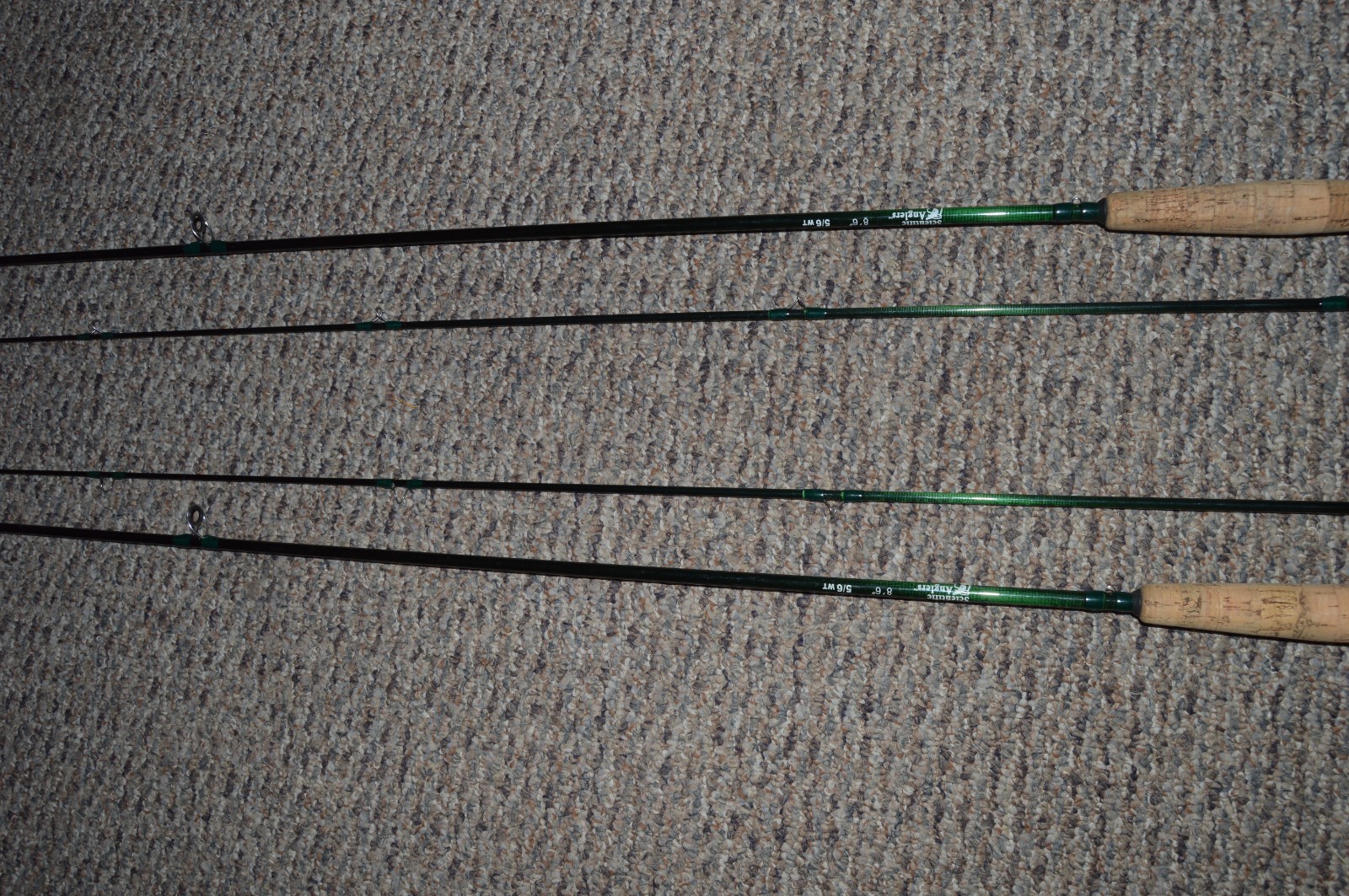 (2) NICE SCIENTIFIC ANGERS FLY RODS 8 .6 FOOT 5/6WT