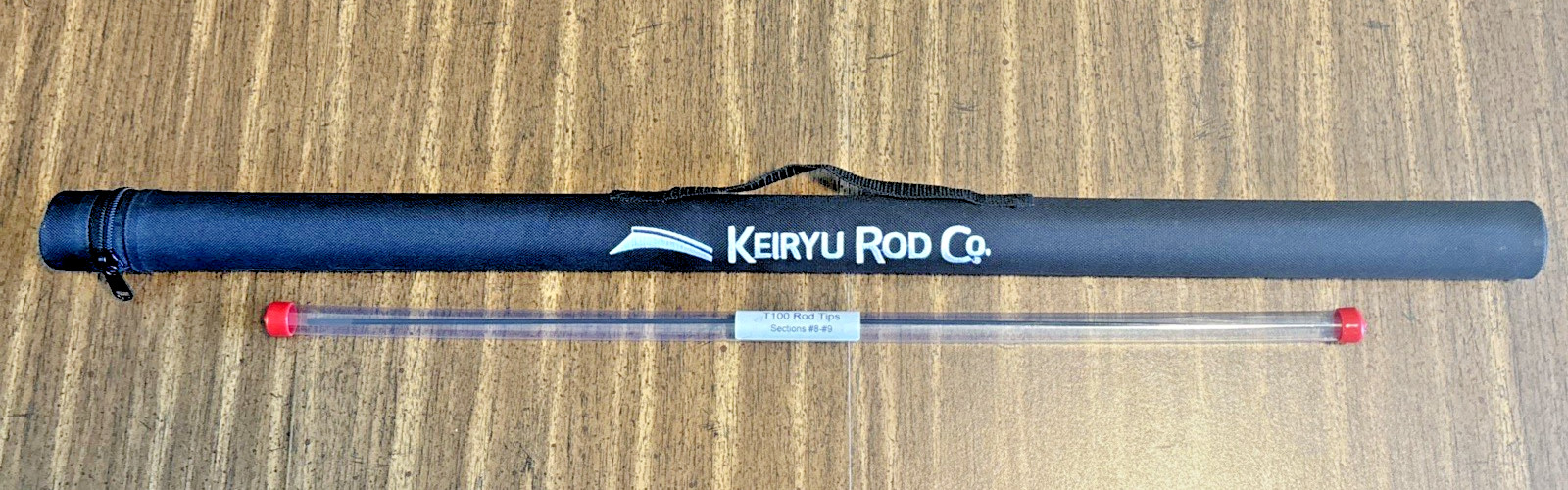Keiryu Rod Co T100 Tenkara Fixed Line Fly Fishing Rod 5.4m 17.7ft Tube Extra Tip