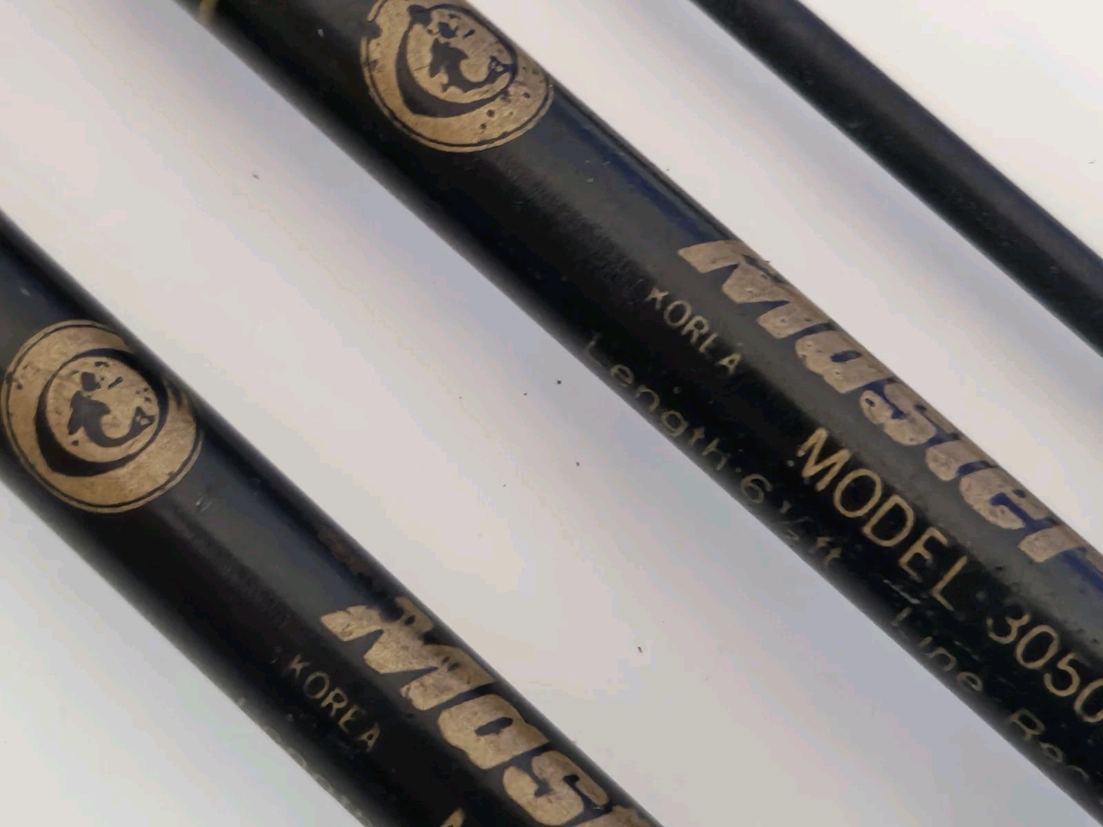 Lot Of 2 Spinning Rods both Master Spectra 3050BK 6’6” w/ Blue Rod Caddy 203-A