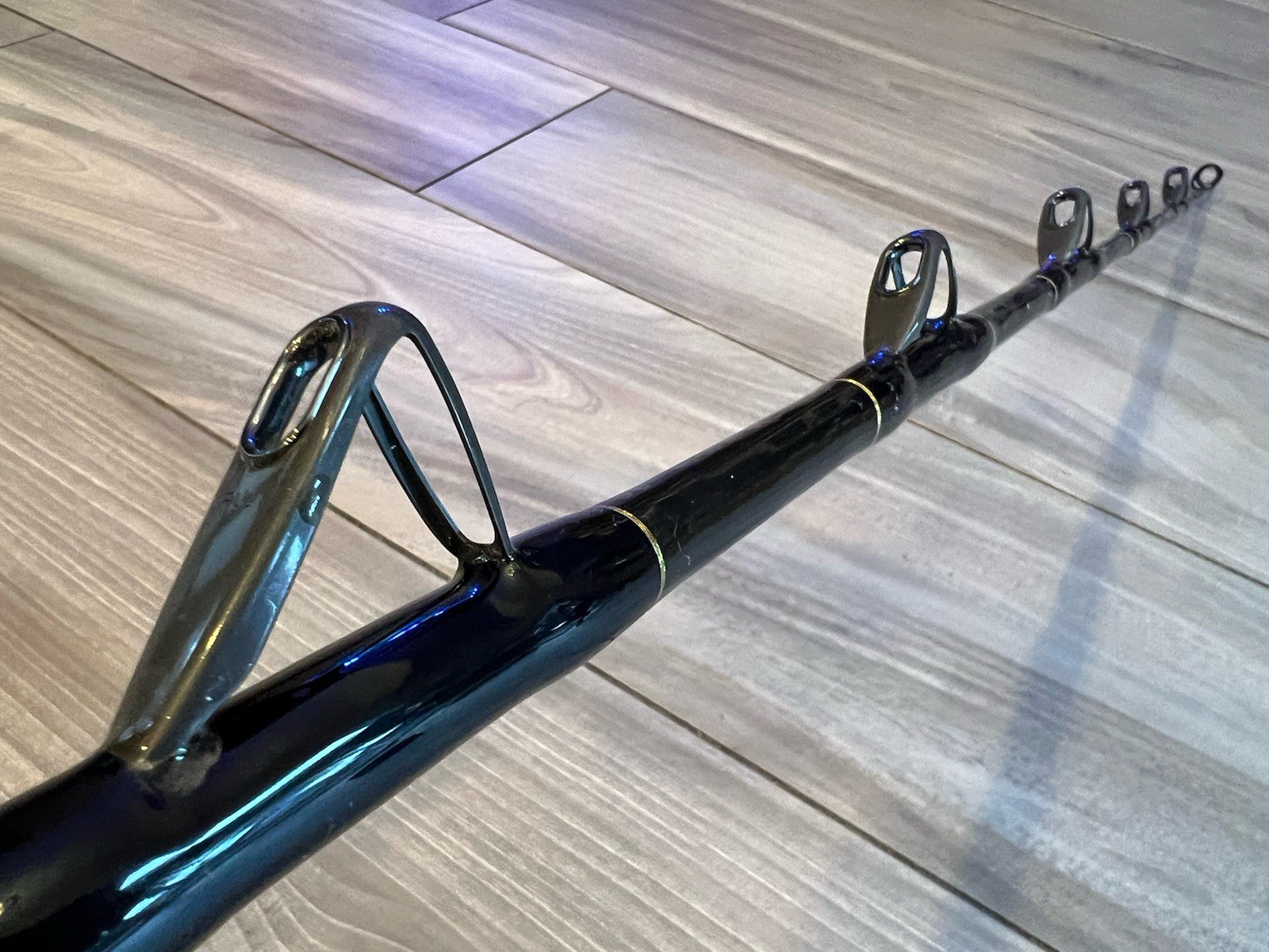 Lamiglas Stand Up Big Game Fishing Rod w/ Rare DB series Fuji Guides & Uni-Butt