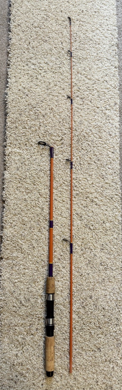 ***RARE*** Orange Glass Kencor “Magnaglas” XL-2 UL Trout (2) Piece Fishing Rod