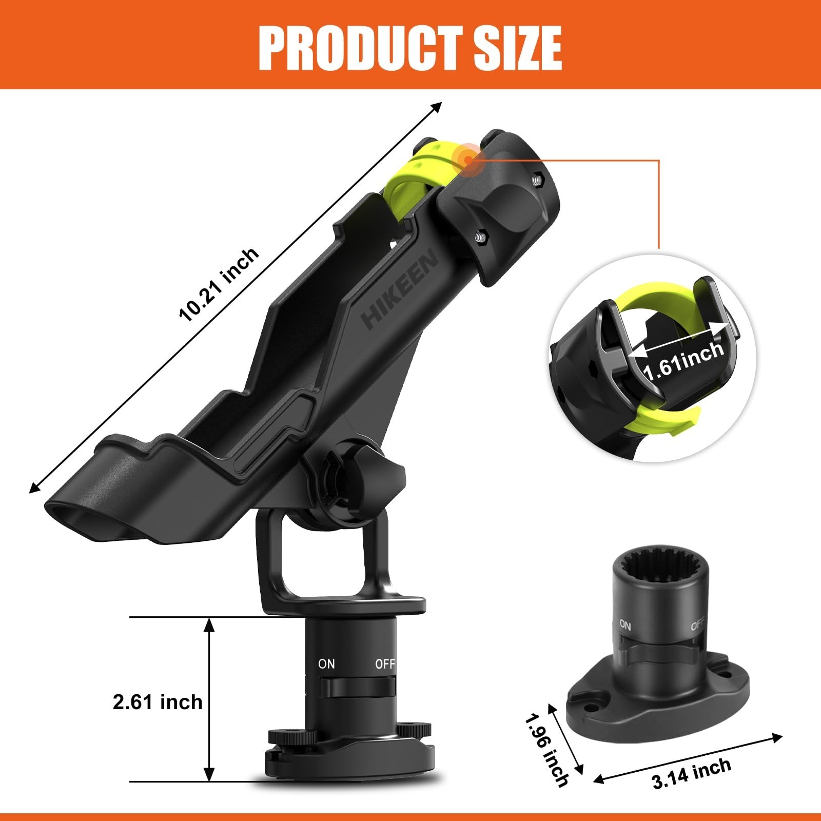 Kayak Fishing Rod Holder, Fishing Boat Rod Holder for Track Mount / Deck Moun…