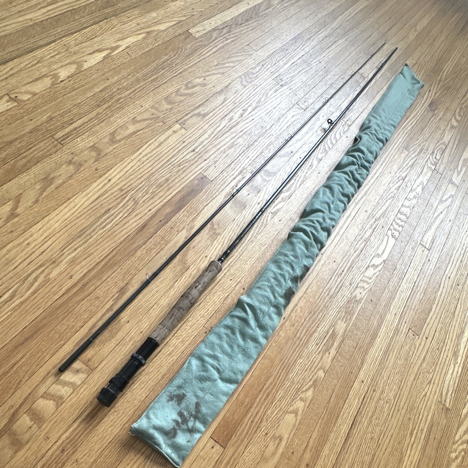 Lamiglas Series 500 G586 8’6″ 6wt 2pc Graphite Fly Rod Cork Handle Sock