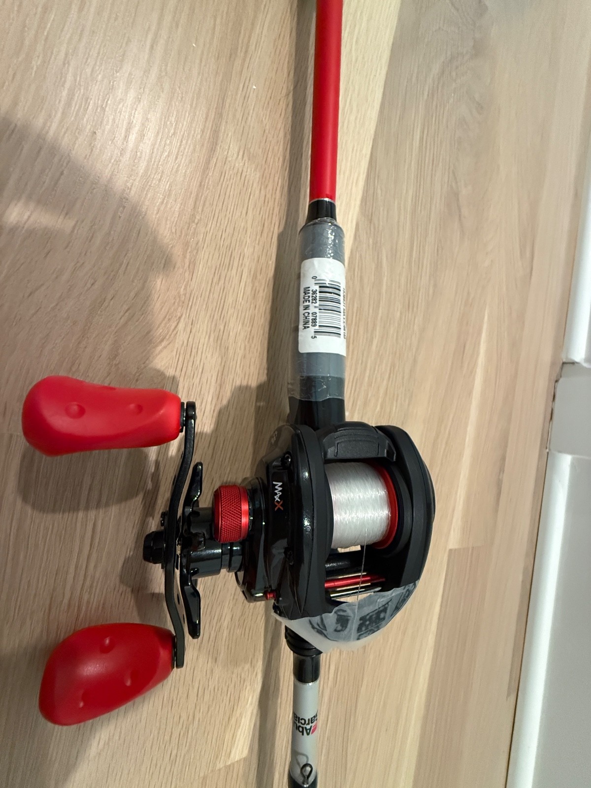 Abu Garcia Max X Black Baitcast Combo with Berkley Trilene 8lb fishing line